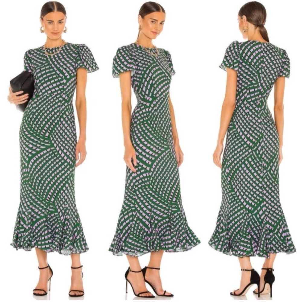 Rhode Lulani Dress | Woven Geo Purple size 2